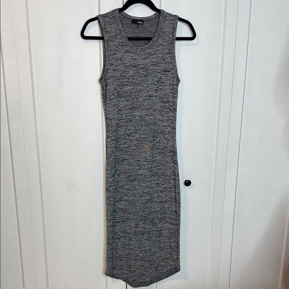 Aritzia brand Wilfred Free Sleeveless Grey Dress - Small - Heathered Grey Midi